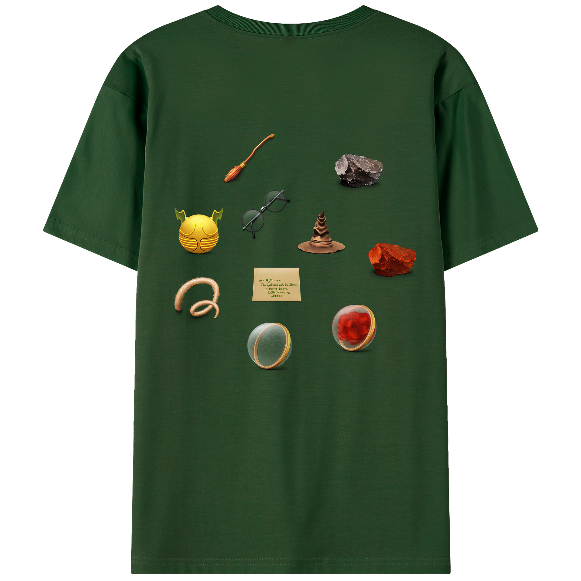 （画像用） Harry Potter ハリー・ポッターシリーズ 綿100％半袖Tシャツ（背面プリント）